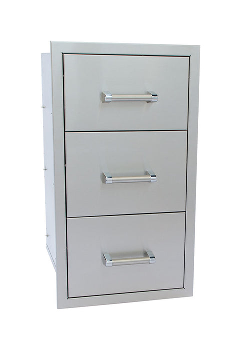 Kokomo Outdoor Kitchen Stainless Steel Triple Drawer