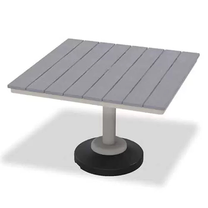 Telescope Casual Rustic Polymer Dining Height 80-Pound Pedestal Table With 42" Square Table Top