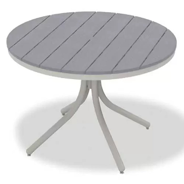 Telescope Casual Rustic Polymer Dining Height Table With 36" Round Table Top