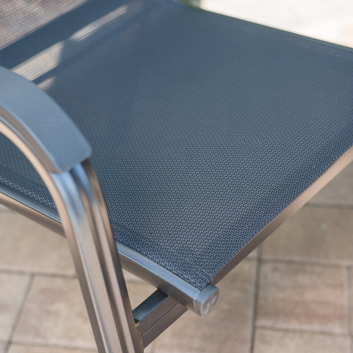 Kettler Basic Plus 5-Piece Dining Set- Stack Chairs & Table w/ Umbrella Hole