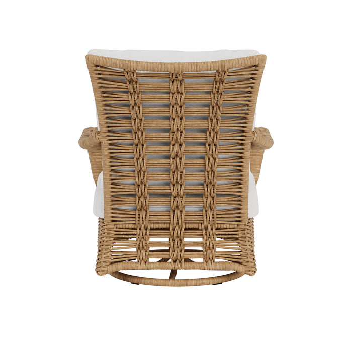 Lloyd Flanders Magnolia Swivel Glider Lounge Chair, back view