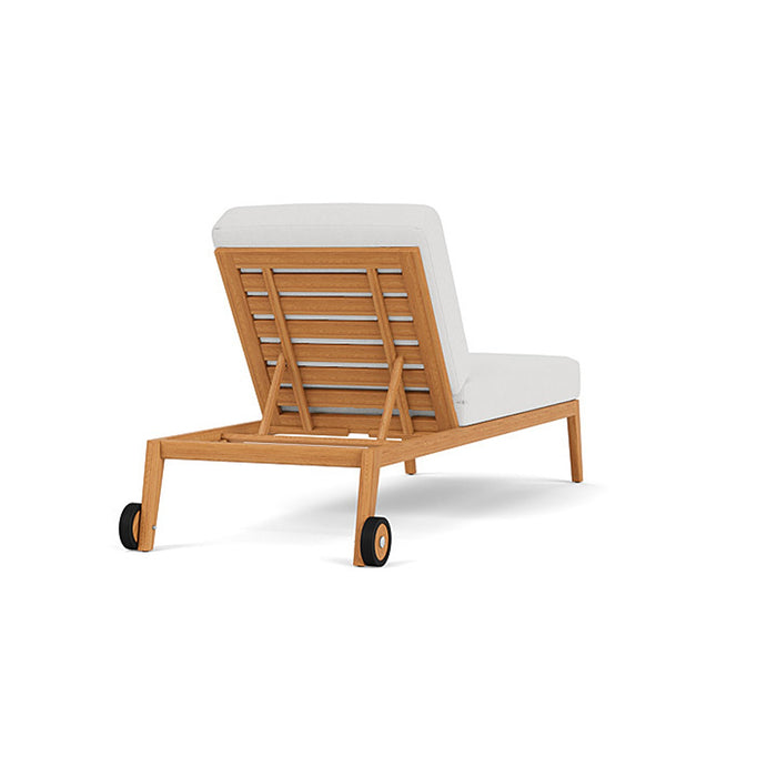 Lloyd Flanders Alpine Pool Chaise in Natural Teak Finish