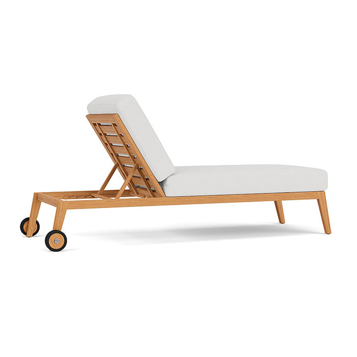 Lloyd Flanders Alpine Pool Chaise in Natural Teak Finish