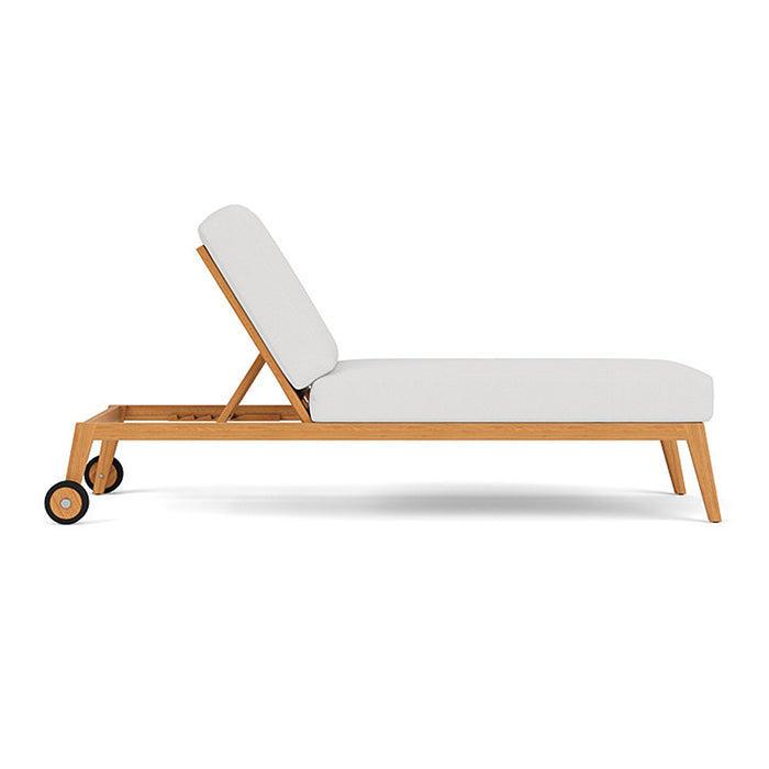 Lloyd Flanders Alpine Pool Chaise in Natural Teak Finish