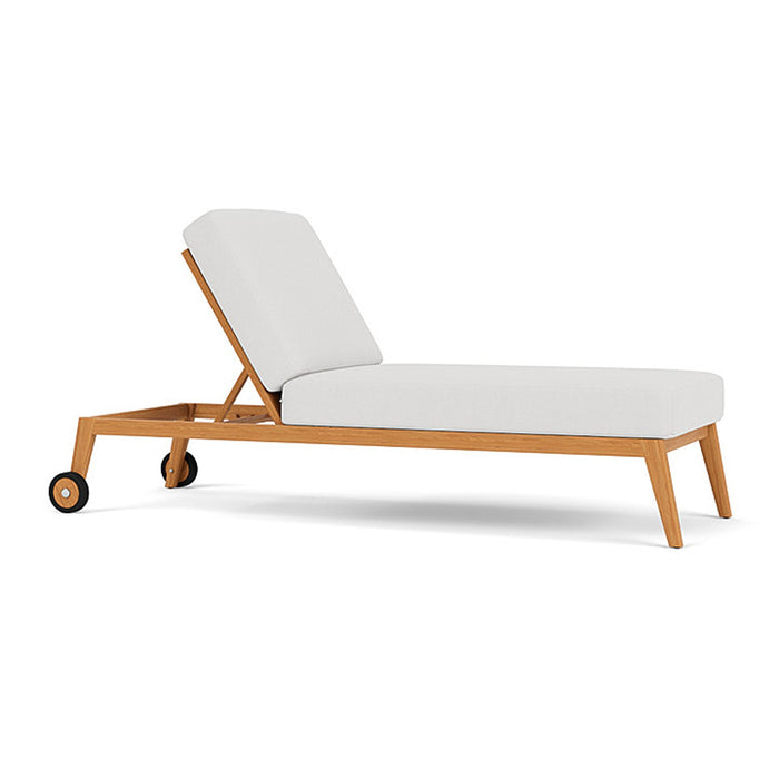 Lloyd Flanders Alpine Pool Chaise in Natural Teak Finish