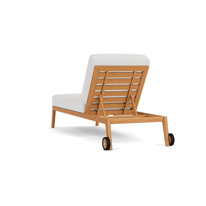 Lloyd Flanders Alpine Pool Chaise in Natural Teak Finish
