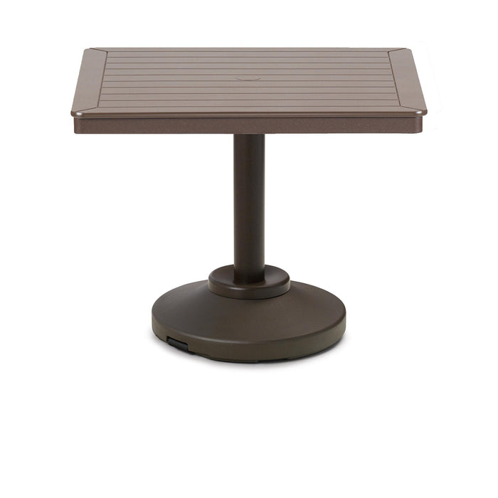 Telescope Casual Slat Dining Height 80-Pound Pedestal Table With 36" Square Table Top