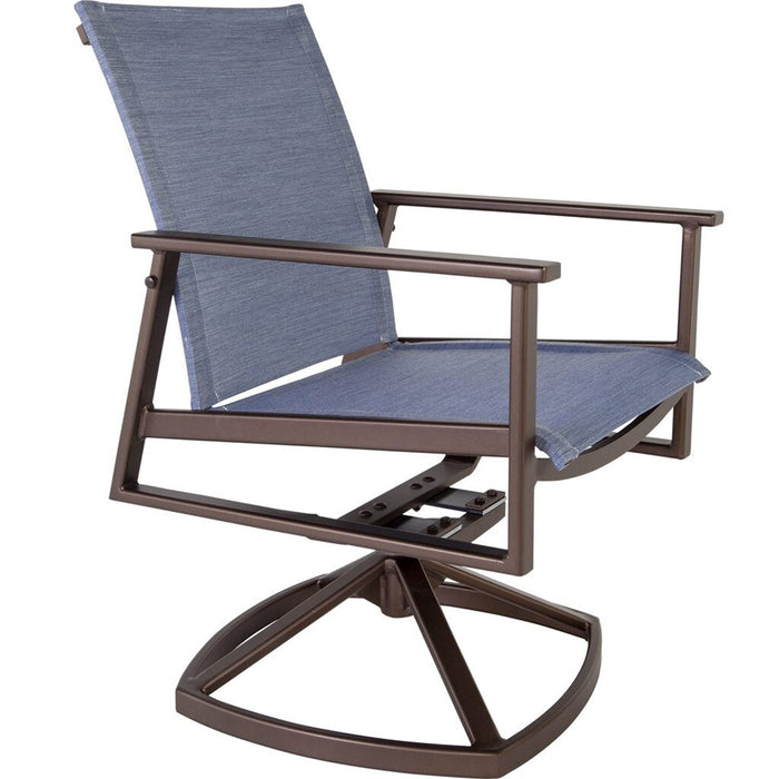 OW Lee Marin Sling Swivel Rocker Dining Arm Chair