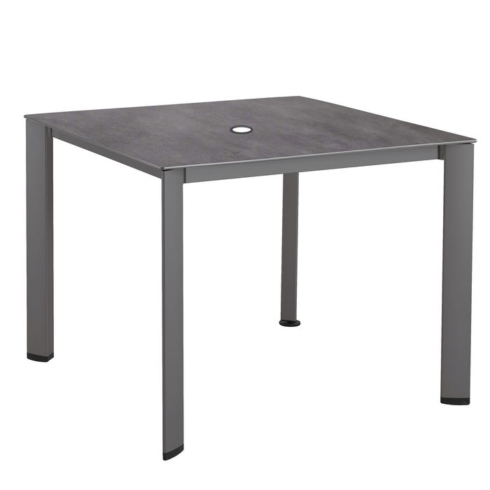 Kettler Basic Plus 5-Piece Dining Set- Multi-Position Chairs & Table with Umbrella Hole