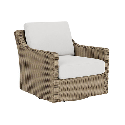 Lloyd Flanders Milan Swivel Glider Lounge Chair in Brushwood Finish