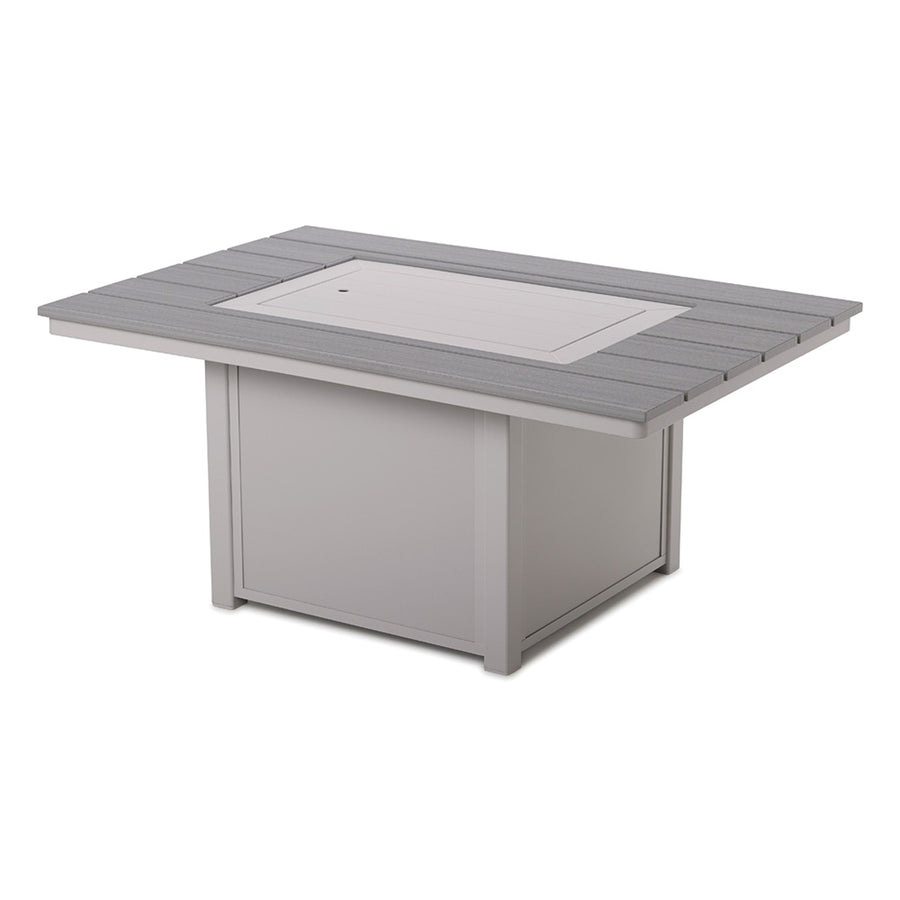 36" x 54" Chat Height MGP Slat Rectangular Top Fire Table