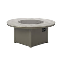 54" Round Rustic Polymer Fire Table
