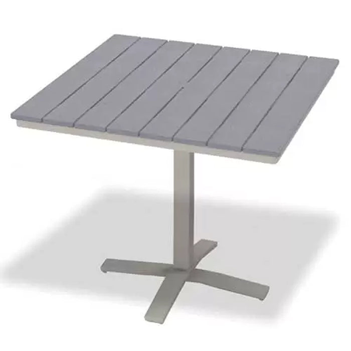 Telescope Casual Rustic Polymer Balcony Height Pedestal Table With 42" Square Table Top