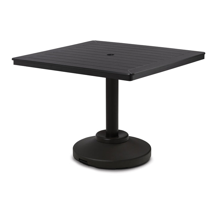 Telescope Casual Slat Dining Height 80-Pound Pedestal Table With 42" Square Table Top