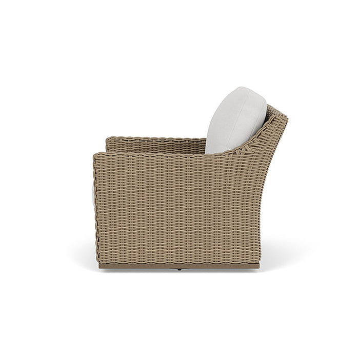 Lloyd Flanders Milan Swivel Glider Lounge Chair in Brushwood Finish