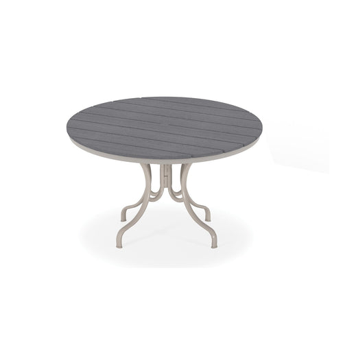 Telescope Casual Rustic Polymer Dining Height Deluxe Table With 48" Round Table Top