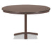 Slat Dining Height Pedestal Table With 48" Round Table Top