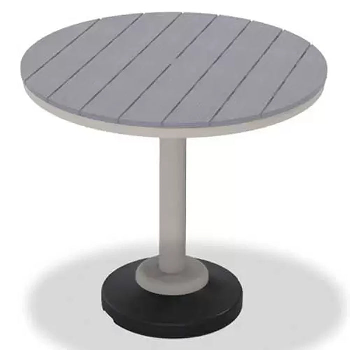 Telescope Casual Rustic Polymer Balcony Height 80-Pound Pedestal Table With 42" Round Table Top