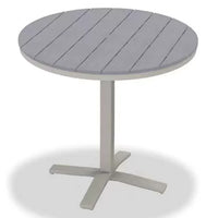 42" Round Rustic Polymer Bar Pedestal Table