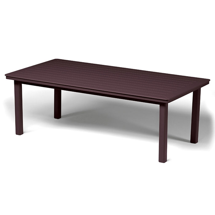 Telescope Casual Slat Dining Height Parson Table With 42" x 84" Rectangular Table Top