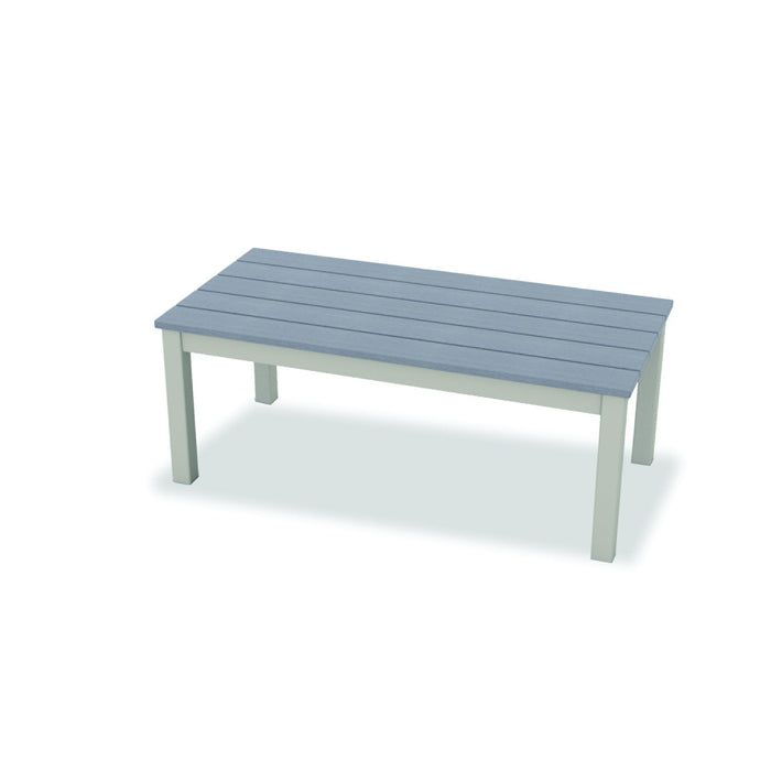 Rustic Polymer Top Table 24" x 48" Rectangular Coffee Table