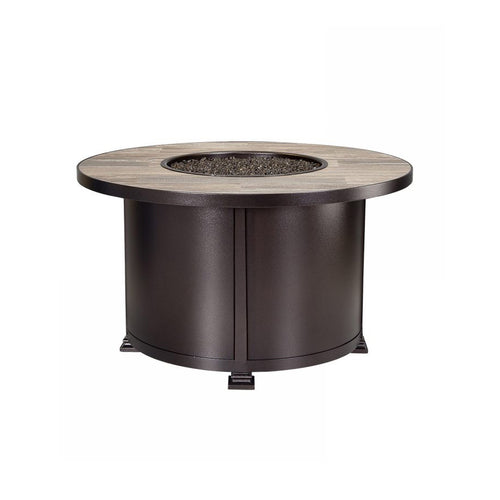 OW Lee Casual Fireside 42" Round Chat Height Santorini Fire Pit