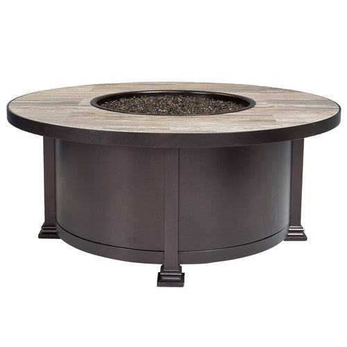 OW Lee Casual Fireside 42" Rd. Occasional Height Elba Aluminum Fire Pit