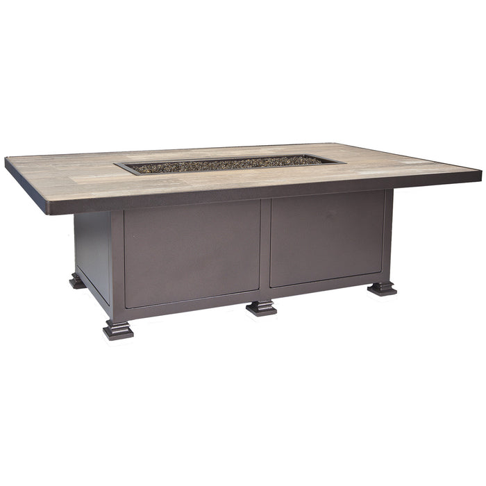 OW Lee Casual Fireside 36" x 58" Occasional Height Santorini Fire Pit