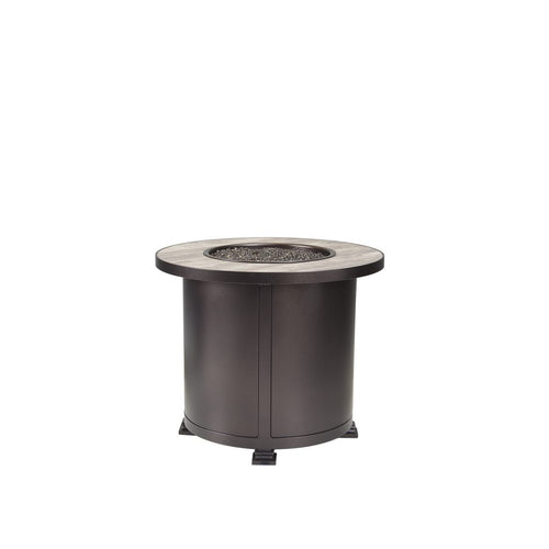 OW Lee Casual Fireside 30" Round Chat Height Santorini Fire Pit