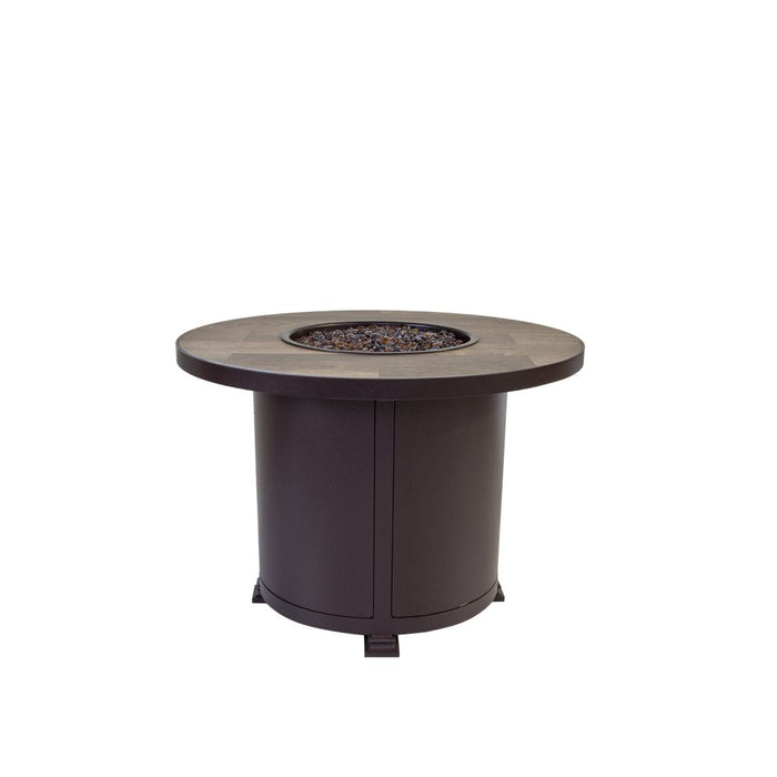 OW Lee Casual Fireside 36" Rd. Chat Height Santorini Fire Pit