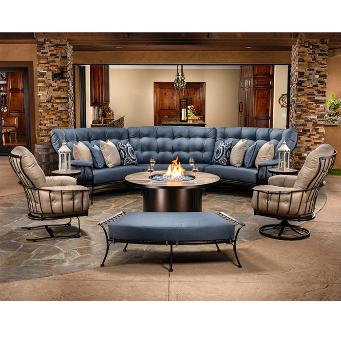 OW Lee Casual Fireside 30" Rd. Chat Height Santorini Fire Pit