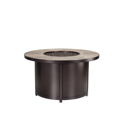 OW Lee Casual Fireside 42" Rd. Chat Height Elba Aluminum Fire Pit