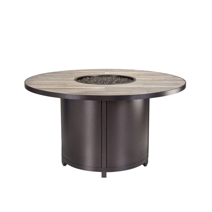 OW Lee Casual Fireside 54" Rd. Dining Height Elba Aluminum Fire Pit