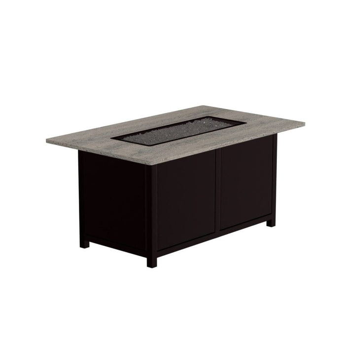 OW Lee Casual Fireside 31" x 56" Chat Height Volante Aluminum Fire Pit
