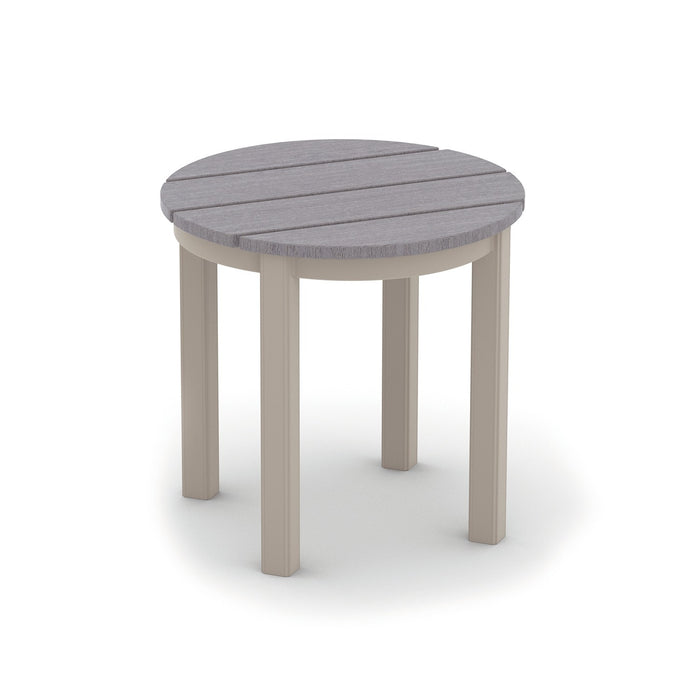 Telescope Casual Rustic Polymer Top Table 21" Round Deluxe End Table