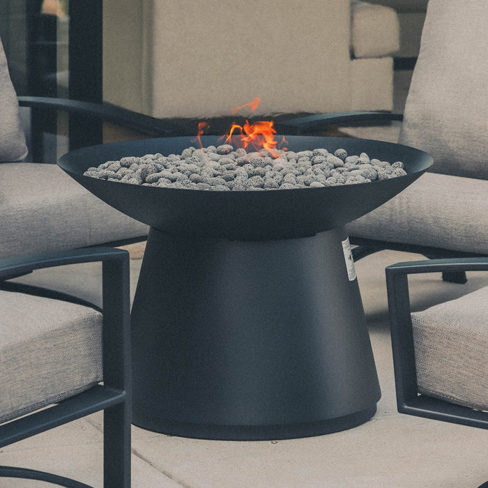 OW Lee Casual Fireside 36" Rd. Chat Height Basso Fire Pit