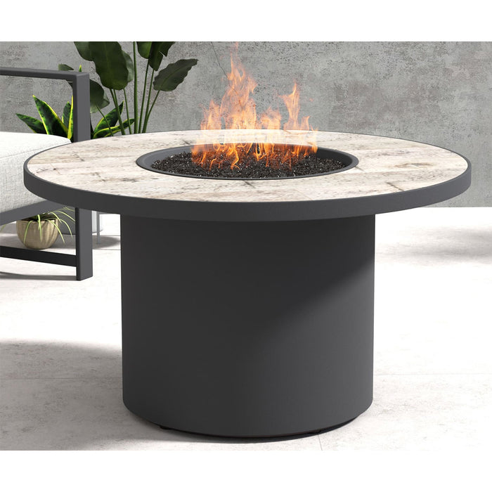 OW Lee Casual Fireside Anello 42" Round Chat Height Fire Pit