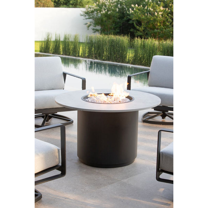 OW Lee Casual Fireside Nova 42" Round Chat Height Fire Pit