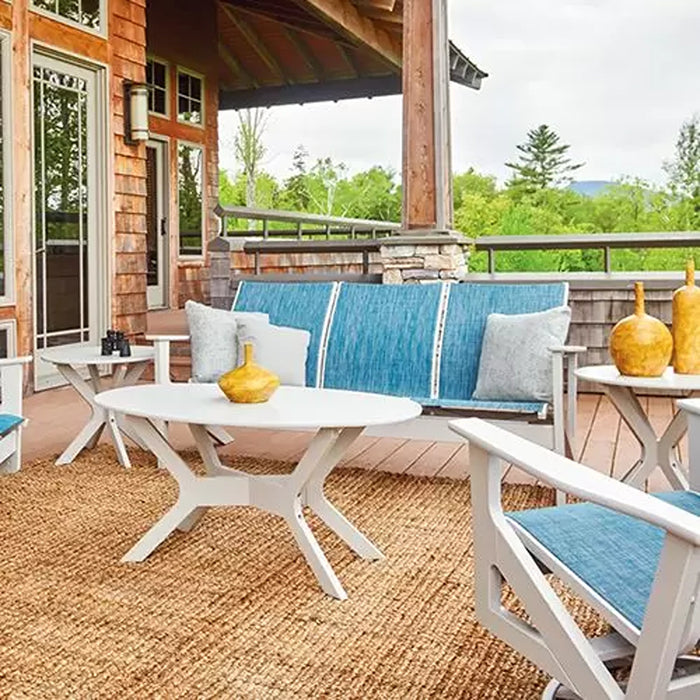 Telescope Casual Slat 24" x 42" Oval Coffee Table