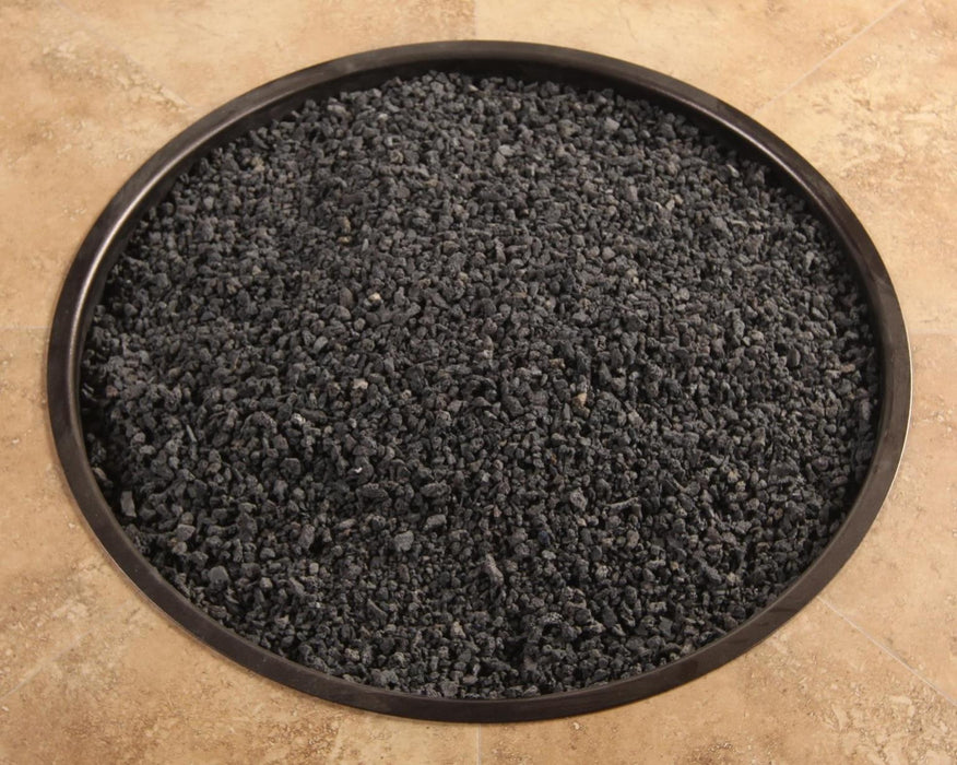 OW Lee Lava Granules fire media in a fire pit burner