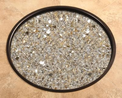 OW Lee Casual Fireside Champagne Mirrored Fire Glass Kit, 6 lb