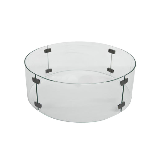 OW Lee extra small round glass fire pit burner guard