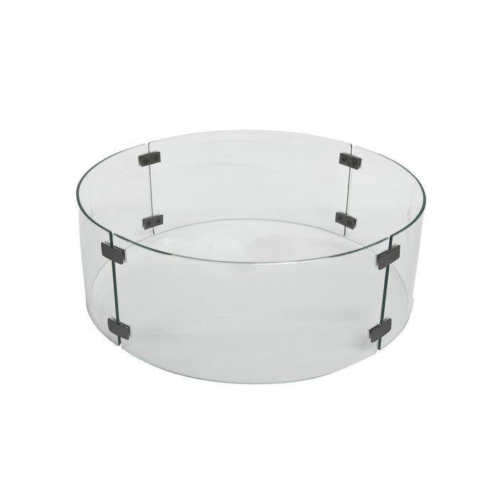 OW Lee extra small round glass fire pit burner guard