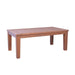 Teak 45" Rectangular Tapered Leg Cocktail Table in Antique Gray Finish