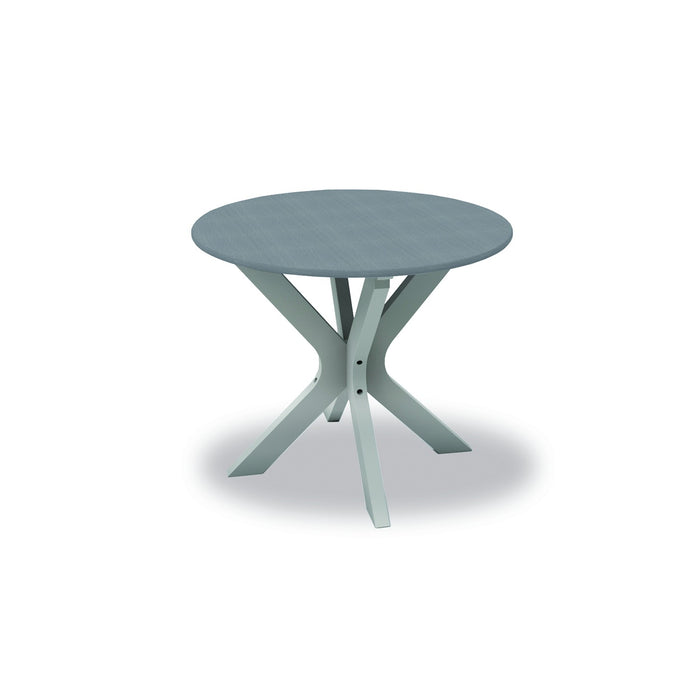 Telescope Casual Rustic Polymer End Table With 23" Round Table Top