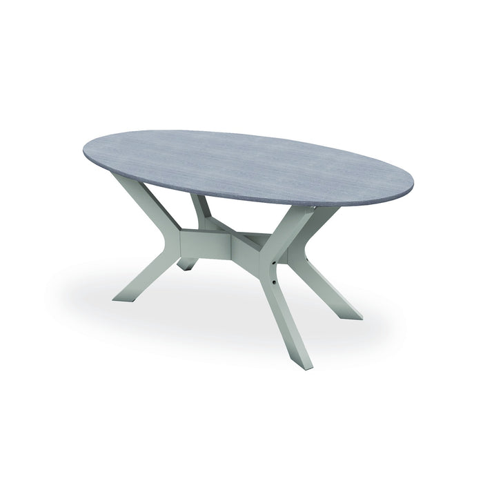 Telescope Casual Rustic Polymer 24" x 42" Oval Coffee Table Top