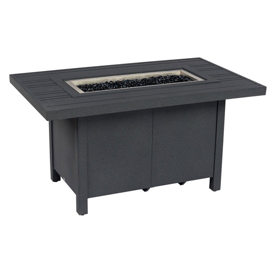 Rectangular 50" x 30" Fire Table with Tri-Slat Top