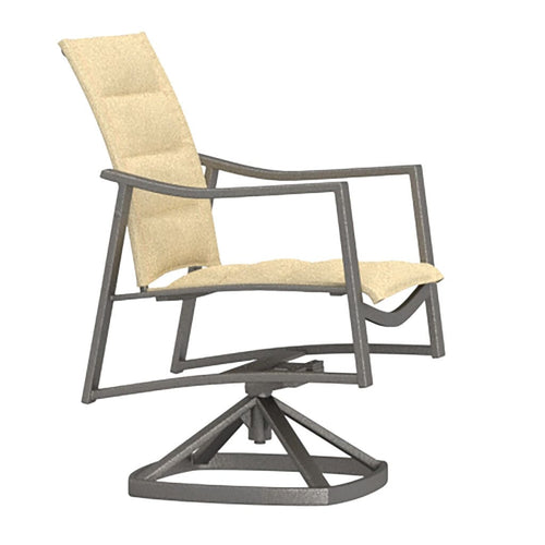 OW Lee Avana Padded Sling Swivel Rocker Dining Arm Chair