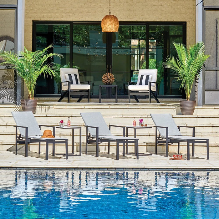 Telescope Casual Slat 17.5" Square Side Table