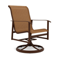 High-Back Swivel Rocker Dining Arm Chair